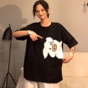 T-shirt med tryck i överdimensionerad storlek för kvinnor 10