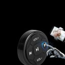Bluetooth fjärrkontroll för musik med volym- och uppspelningsknappar Räckvidd 10 m Batteri CR2032 ingår Mått 3,8 x 3,8 cm Plast ABS Svart 3