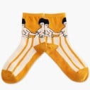 Damstrumpor med bilder Bomull polyester 4