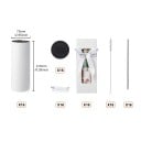 16 pcs tumbler thermique de sublimation 591 ml avec couvercle et paille en acier inoxydable blanc pour l'impression de boissons et de cadeaux 2