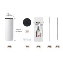 16 pezzi tumbler termico per sublimazione 591 ml con coperchio e cannuccia in acciaio inox bianco per stampa di bevande e regali personalizzati 2