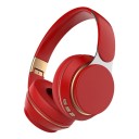 Trådlösa hörlurar över öronen med mikrofon Bluetooth 5.0 Batteritid 10 till 12 timmar Slot för Micro SD-kort Räckvidd 10 m Musikstyrning 3