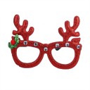 Roliga julfestglasögon med glittrande dekoration Accessoar för julfest och nyårsfirande Plastbågar Universell storlek 2