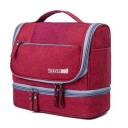 Resekosmetiktaske med två fack och handtag Organisatör för kosmetik och toalettartiklar Material oxford Mått 21 x 13 x 25 cm 2