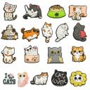18 pcs décorations pour crocs différentes chats 2–3 cm ornements en PVC pour chaussures accessoires pour crocs et chaussures en caoutchouc avec motif 2