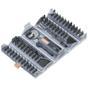 180-in-1-Präzisionsschraubendreher-Set im Designer-Organizer. Magnetische Bits aus CRV- und S2-Stahl. Hohe Härte und Korrosionsschutzbehandlung. 2