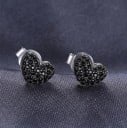 Orecchini da donna in argento a forma di cuore 2