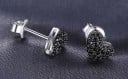 Orecchini da donna in argento a forma di cuore 6