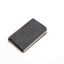 Fodral för kort och dokument med fast inre fack Omslag av denim och PU-läder med ficka inuti Kompakt storlek 10 x 7 cm 3