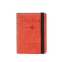 Resefodral för pass och dokument med elastiskt band Fodral av PU-läder med texten Passport och motiv av ett flygplan 14,6 x 11 x 1 cm 5