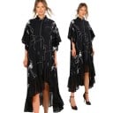 Vestido de gasa con cuello para mujer 1