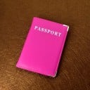 Fodral för pass med silverfärgad texten Passport och hörnskydd av PU-läder med fin textur Sydda kanter 14,2 x 9,8 cm 6