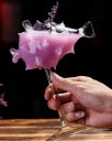 195 ml Cocktail Glass Made of Clear Glass Decorative Fish-Shaped Glass Height 18 cm Base Diameter 9.2 cm for Cocktails and Beverages 4