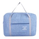 Resväska över axeln med genomföring för resvagnens handtag Främre fack med dragkedja Två långa handtag Melerat nylon 40 x 13 x 30 cm 3