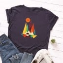 Dam T-shirt med färgglada tryck B162 4
