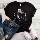 Dam T-shirt med siffror 2