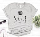 Dam T-shirt med siffror 3