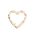 2.5 cm Keyring Heart with Dots Metal Alloy Metal Pendant Sturdy Loop Key Decoration Handbag Backpack 9
