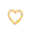 2.5 cm Keyring Heart with Dots Metal Alloy Metal Pendant Sturdy Loop Key Decoration Handbag Backpack 7