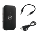 2 az 1-ben Bluetooth 5.3 audio adapter adó és vevő 3,5 mm-es AUX RCA vezeték nélküli adapter autós TV-hez PC fejhallgatóhoz beépített akkumulátor 600mAh USB 3