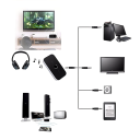 2 az 1-ben Bluetooth 5.3 audio adapter adó és vevő 3,5 mm-es AUX RCA vezeték nélküli adapter autós TV-hez PC fejhallgatóhoz beépített akkumulátor 600mAh USB 4