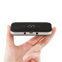 2 az 1-ben Bluetooth 5.3 audio adapter adó és vevő 3,5 mm-es AUX RCA vezeték nélküli adapter autós TV-hez PC fejhallgatóhoz beépített akkumulátor 600mAh USB 6