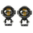2 buc faruri LED pentru motocicletă, 25W IP67, spot luminos, alb cald și rece, 9-85V DC, suport dublu, montare universală 1