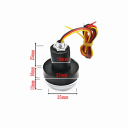 2 buc. LED-uri pentru ghidon, lumină de capăt, 12V, pentru motocicletă, fază scurtă și semnalizator, pentru ghidon de 22 mm, iluminat de siguranță pentru moto 3