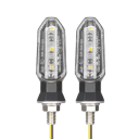 2 buc Semnalizatoare LED pentru motocicletă, 8 mm, 12 V, IP67, mini semnalizatoare, carcasă ABS și PC, lumină impermeabilă pentru motocicletă, 7,8 x 2,2 cm, cu șurub 3