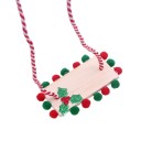 2 bucăți Leagăn de Crăciun din lemn 8 x 4 cm Mică decorațiune de Crăciun suspendată din lemn natural Ornament pentru brad sau interior Accesoriu de Crăciun lucrat manual 2