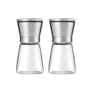 2 bucăți râșniță manuală pentru sare și piper 13,5 x 6,5 cm Râșnițe de bucătărie din oțel inoxidabil cu măcinare manuală a condimentelor pentru masă 1