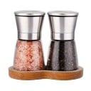 2 bucăți râșniță manuală pentru sare și piper 13,5 x 6,5 cm Râșnițe de bucătărie din oțel inoxidabil cu măcinare manuală a condimentelor pentru masă 2