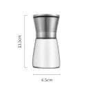 2 bucăți râșniță manuală pentru sare și piper 13,5 x 6,5 cm Râșnițe de bucătărie din oțel inoxidabil cu măcinare manuală a condimentelor pentru masă 3