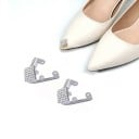 2 bucăți vârfuri metalice pentru pantofi cu detaliu de pietricele 31×34 mm protecții pentru vârful pantofilor accesoriu metalic 3