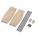 2 cortinas para parasol de coche, 50 x 39 cm, laterales, protección UV, color negro, plegables, de algodón y aluminio, ABS, universales, para ventanas, accesorios elegantes para coche. 3