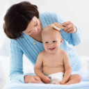 2 darabos újszülött gyapjúkefe és fésű készlet természetes fából Baba hajápolás Gyengéd fésülés Baba Csecsemő higiénia 3