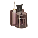 2 db Tapadókorongos fogkefe tartó pohárral 10 x 9,5 cm Teherbírás 5 kg Fali fürdőszobai tároló Fúrás nélkül Fogkefe tartó 4