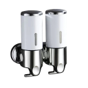 2 dozatoare de săpun și șampon de perete 500 ml pentru baie, pompă de lichid impermeabilă, șuruburi și chei incluse, rezistent la umezeală 11