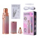 2-i-1 genopladelig elektrisk barbermaskine multifunktionel trimmer 2 udskiftelige hoveder vaskbar epilator USB-opladning øjenbrynsbeskæring og hårfjerning 6