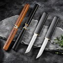 2-in-1 Double Stainless Steel Camping Knife 19.5 cm Multifunctional Folding Knife for Outdoor Use, Outdoor Equipment Hiking Knife 4