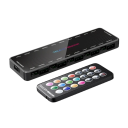 2-in-1 PWM and ARGB Hub Splitter with 10x 5V 3-pin and 10x 12V 4-pin SATA Power, Magnetic Base and ARGB Remote Control 16.4x4.8x1.5 cm 2