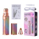 2-in-1 Rechargeable Electric Shaver Multifunctional Trimmer 2 Interchangeable Heads Washable Epilator USB Charging Eyebrow Shaping and Hair Removal 3