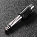 2 kpl 6,35 mm:n jack-sovitinta RCA cinch-naaraan liittämiseksi audio-laitteisiin Mono-sovitin mustalla pinnalla Koko 5,5 x 1 cm 2