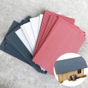 2 kpl PVC kattohuopa 1:75 mallit 20 × 29,5 cm Muovilevyt kattotiilien jäljitelmille dioraamamallinnuksessa 3