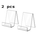 2 ks Akrylový stojan na knihy 10 x 9 x 7,5 cm Průhledný držák na knihy, tablet, noty, časopisy a umělecká díla Dekorativní výstavní stojan 1