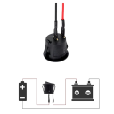 2 ks Čierny kolébkový spínač 20A 12V DC; 10A/125VAC; 6A/250VAC, inštalačný otvor 20 mm pre elektrické pripojenie 5