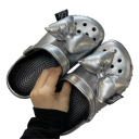 2 ks dekorace na crocsy mašličky lesklé PU kůže ozdoby na boty crocs doplněk pro personalizaci nazouvací obuvi 3