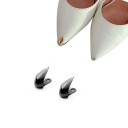 2 ks kovové špičky na lodičky kapkovitý tvar ochranné kryty špičky topánok 12×19 mm kovový doplnok pre úpravu obuvi 2