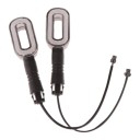 2 ks LED blinkry na elektrokoloběžku a elektrokolo 36 V až 72 V Směrovky ve tvaru O 62 x 36 mm Čirý kryt Kabel 19 cm Pro motocykly 1
