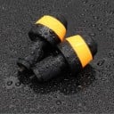 2 ks LED směrovky do konců řídítek na kolo Výstražné blikající světlo 3 x 6,6 cm Hliník ABS a silikon Černá a oranžová Balení v blistru 6